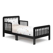 Cama Infantil Storkcraft Pasadena Preta com Grades de Proteção e Estribo Cama Infantil Storkcraft Pasadena Preta com Grades de Proteção e Estribo