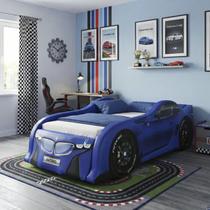 Cama Infantil Z300 Totalmente Estofada Cama Carro Cor:Azul Cama Infantil Z300 Totalmente Estofada Cama Carro Cor:Azul