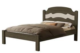 Cama Iris 1.4 Casal Castanho/Off White VJ Móveis Cama Iris 1.4 Casal Castanho/Off White VJ Móveis