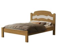 Cama Iris 1.4 Casal Nature/Off White VJ Móveis