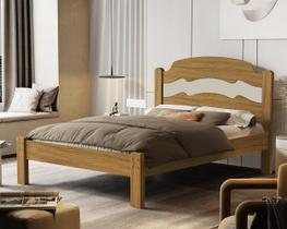 Cama Iris 1.4 Casal Nature/Off White VJ Móveis