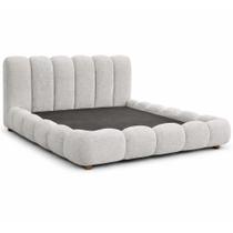 Cama Japonesa com Cabeceira Casal Nuvem Linho Cinza Claro - Sallar Home Cama Japonesa com Cabeceira Casal Nuvem Linho Cinza Claro - Sallar Home