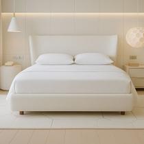 Cama Japonesa com Cabeceira Corea Seo King material sintético Off White - Sallar Home Cama Japonesa com Cabeceira Corea Seo King material sintético Off White - Sallar Home