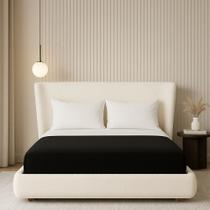 Cama Japonesa com Cabeceira Corea Seo Queen Bouclé Off White - Sallar Home