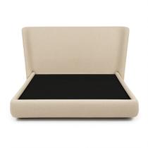 Cama Japonesa com Cabeceira Corea Seo Queen Linho Bege - Sallar Home Cama Japonesa com Cabeceira Corea Seo Queen Linho Bege - Sallar Home