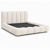 Cama Japonesa com Cabeceira King Nuvem Linho Off White - Sallar Home Cama Japonesa com Cabeceira King Nuvem Linho Off White - Sallar Home