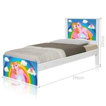Cama Juvenil com Cabeceira Barcelona Princesa e Unicórnio Cama Juvenil com Cabeceira Barcelona Princesa e Unicórnio