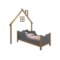 Cama Juvenil Cristal Freijó Cinza Basoto