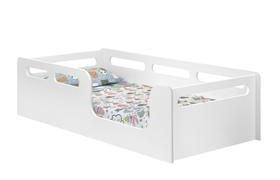 cama juvenil montessori com proteção lateral mdf planet baby