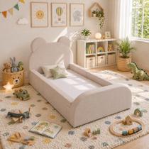 Cama Juvenil Montessoriana Lorena Espuma Ursinho Moderna