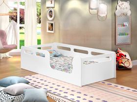 Cama juvenil p/ crianças montesssoriana 100% mdf com colchao juvenil prodormir pelmex