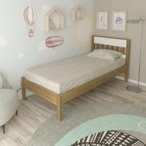 Cama Juvenil Solteiro 196x96,7x92cm Alaska Espresso Móveis Amêndoa/Branco Cama Juvenil Solteiro 196x96,7x92cm Alaska Espresso Móveis Amêndoa/Branco