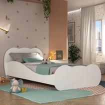 Cama Juvenil/Solteiro Safira MDF Branco Premium Multimóveis para colchão 188 x 88 cm REF. 2761.156