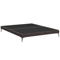 Cama King Base Box 193cm Pés de Ferro Susano Boucle Marrom Z04 - Mpozenato Cama King Base Box 193cm Pés de Ferro Susano Boucle Marrom Z04 - Mpozenato