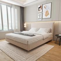 Cama King Boreal Flutuante CabeCasa MadeiraOriginals Bege Cama King Boreal Flutuante CabeCasa MadeiraOriginals Bege