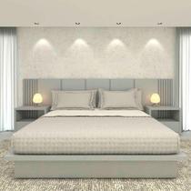 Cama King Cabeceira 2 Mesas c/ gaveta e nicho MDF Sob Medida Cama King Cabeceira 2 Mesas c/ gaveta e nicho MDF Sob Medida