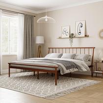 Cama King em Aço Begônia CabeCasa MadeiraOriginals Cobre