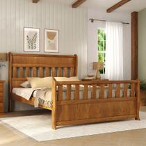 Cama King em Madeira Maciça Nathalia Móveis Nathalia