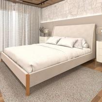 Cama King Estofada com Cabeceira Personalizável 100% MDF