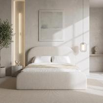 Cama King Estofada Valentina Visual Aconchegante e Moderno Cama King Estofada Valentina Visual Aconchegante e Moderno