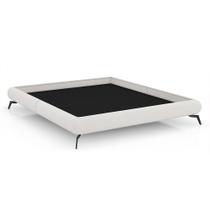 Cama King Japonesa Pés Alumínio Haru Bouclé Off White - Sallar Home