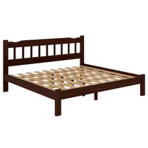 Cama King New Perola Reforçada Cor Castanho