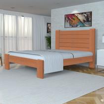 Cama King Size Milano de Madeira Maciça Cedro Tauari Mel Cama King Size Milano de Madeira Maciça Cedro Tauari Mel