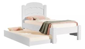 Cama Lais Solteiro 100% MDF + Cama Auxiliar Padrão 188x90 Resistente Espaçosa
