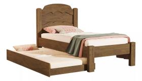 Cama Lais Solteiro 100% MDF + Cama Auxiliar Padrão 188x90 Resistente Espaçosa