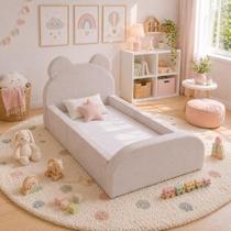 Cama Lorena D20 Ursinho Veludo Juvenil Espuma com Colchão Cama Lorena D20 Ursinho Veludo Juvenil Espuma com Colchão