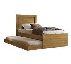 Cama Luara Solteiro Com Auxiliar Nature VJ Móveis Cama Luara Solteiro Com Auxiliar Nature VJ Móveis