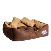 Cama Luxuosa para Cães e Gatos - Super Confortável, Design Premium, Almofadas Incluídas - G