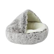 Cama Macia e Quente de Pelúcia para Cães e Gatos - Ninho Redondo para Dormir