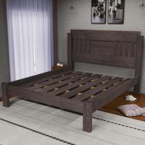 Cama Marina Casal 100% MDF Estrado Reforçado Pés 9x5,4cm Cor:Mocaccino