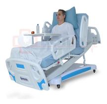 Cama Modelo Hospital Poltrona 8 Movimentos + Colchão + Mesa De Refeição Cama Modelo Hospital Poltrona 8 Movimentos + Colchão + Mesa De Refeição