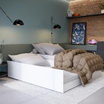 Cama Modular Solteiro E Casal Com Auxiliar Móvel Mdf Uv Com Colchão D33 Cama Modular Solteiro E Casal Com Auxiliar Móvel Mdf Uv Com Colchão D33