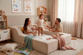 Cama Montessoriana baixa Solteiro de Espuma 1,18 X 2,18 Com Colchão Inculso