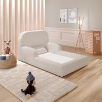 Cama Montessoriana Berço Encanto 100% Espuma Boucle Bege