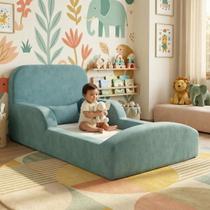 Cama Montessoriana Berço Encanto Espuma Verde Água Keiko