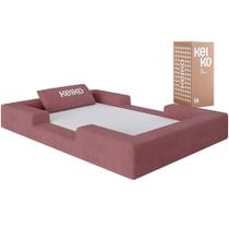 Cama Montessoriana Berço Ninho 100% Espuma Boucle Rosa Keiko