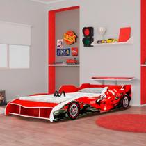 Cama Montessoriana Carro Solteiro F1 Vermelho Akira Shop Jm - GELIUS