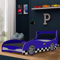 Cama Montessoriana Carro Solteiro Rally Azul Ash Shop Jm