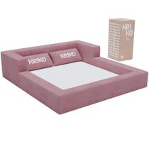 Cama Montessoriana Casal Aconchego 100% Espuma Boucle Rosa Keiko