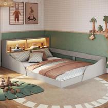 Cama Montessoriana Casal Lille com Led Arenas - Art In Móveis Cama Montessoriana Casal Lille com Led Arenas - Art In Móveis