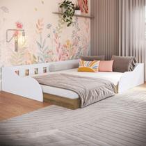 Cama Montessoriana Casal Memphis Branco - Art In Móveis Cama Montessoriana Casal Memphis Branco - Art In Móveis