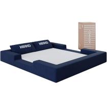 Cama Montessoriana Casal Ninho 100% Espuma Boucle Azul Marinho Keiko
