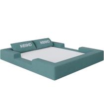 Cama Montessoriana Casal Ninho Espuma Verde Água Keiko Cama Montessoriana Casal Ninho Espuma Verde Água Keiko
