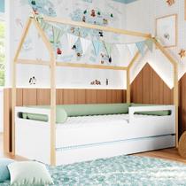 Cama Montessoriana Casinha Com Cama Auxiliar Coleção Tivoli