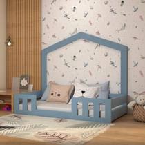 Cama Montessoriana com Casinha Play Azul Cama Montessoriana com Casinha Play Azul