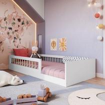 Cama Montessoriana de Solteiro Linha Affetto Branco